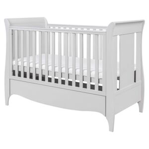 Tutti Bambini Roma Sleigh Cot Bed With Under Bed Drawer-Dove Gre