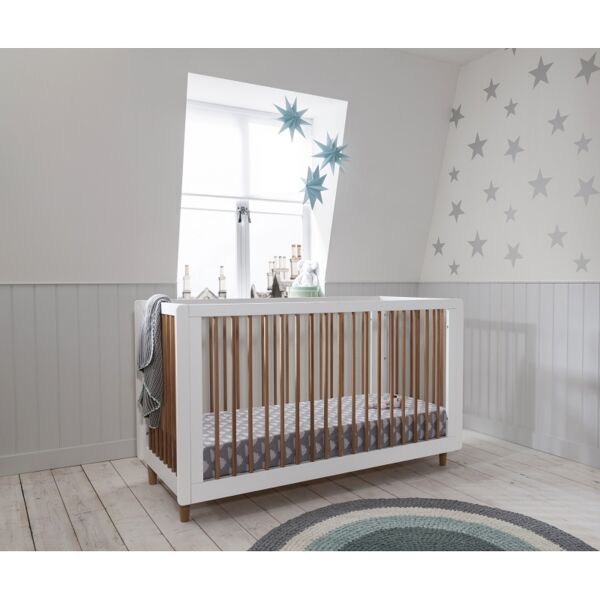 Tutti Bambini Siena 3-in-1 Cot Bed-White/Beech