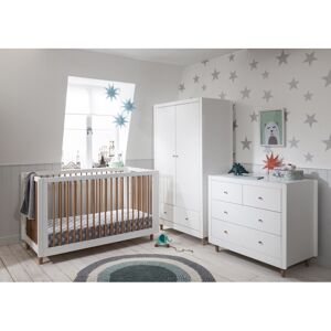 Tutti Bambini Siena 3 Piece Furniture Room Set-White/Beech
