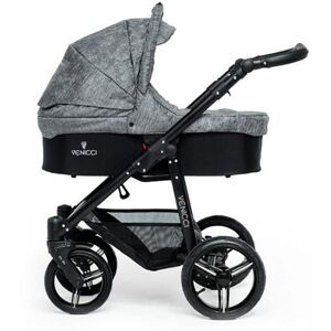 Venicci Soft Black Chassis 2in1 Pushchair-Denim Grey