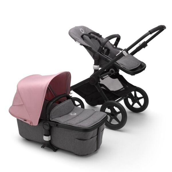 Bugaboo Fox2 Complete-Black/Grey Melange-Soft Pink