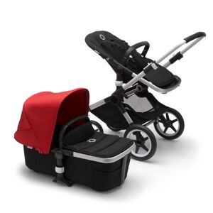 Bugaboo Fox2 Complete Pushchair-Aluminium/Black-Red
