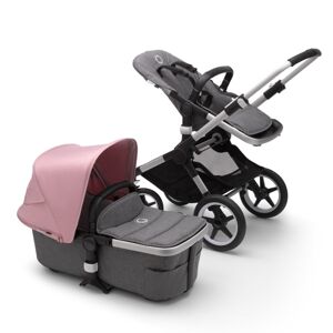 Bugaboo Fox2 Complete Pushchair-Aluminium/Grey Melange-Soft Pink