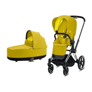 Cybex Priam Chrome Pushchair with Lux Carry Cot-Mustard Yellow/B