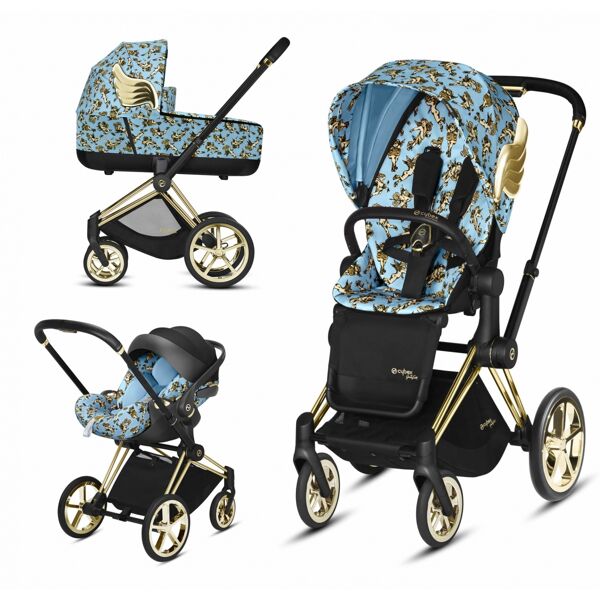 Cybex Priam Jeremy Scott Edition Gold Chassis Cloud Z 3in1 Trave