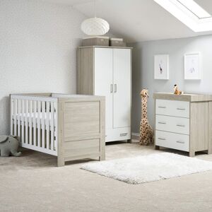 OBaby Nika 3 Piece Room Set-Grey Wash and White