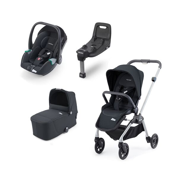 Recaro Sadena Aluminium Grey Frame 3in1 Travel System-Matt Black