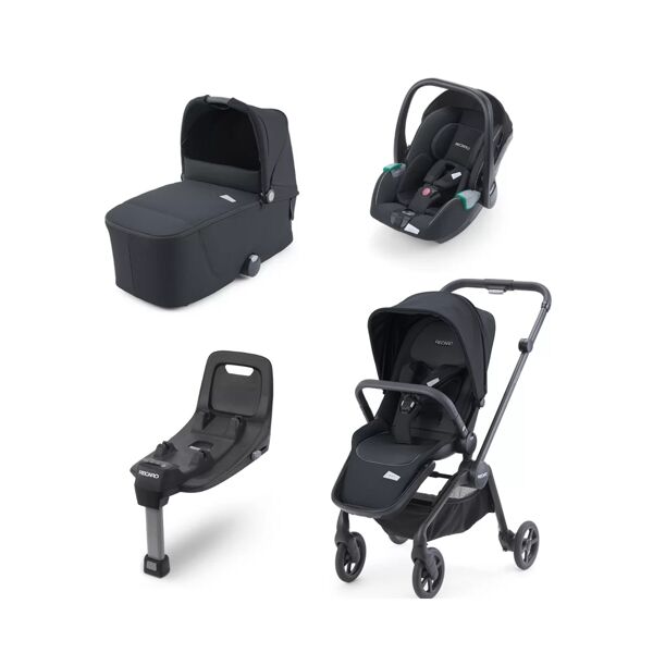 Recaro Sadena Black Frame 3in1 Travel System-Matt Black With ISO