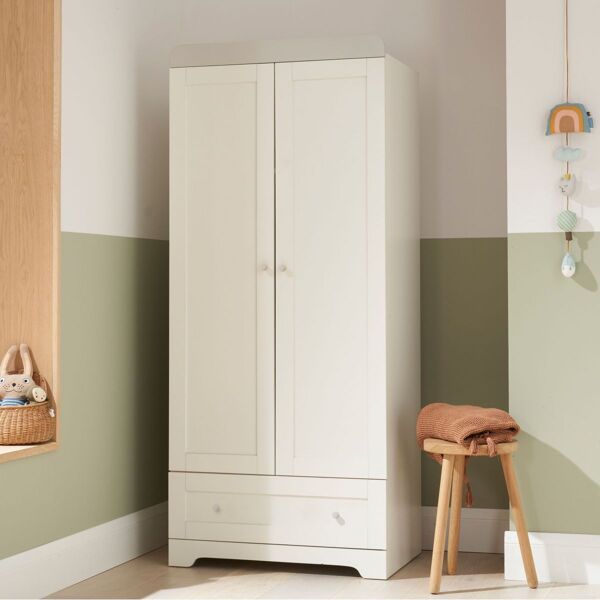 Tutti Bambini Rio Wardrobe-White & Dove Grey