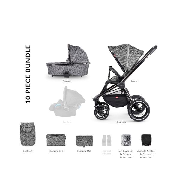 Venicci Tinum 2in1 Travel System- Camo Grey (NEW 2020)
