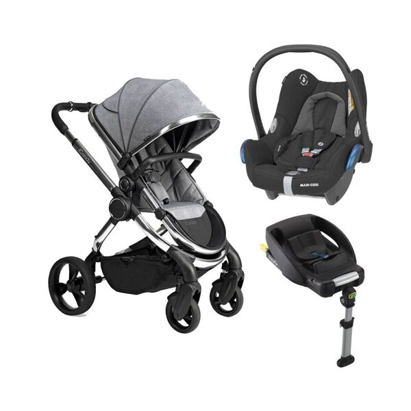 iCandy Peach & Maxi Cosi + EasyFix Base Bundle -Chrome/Light Gre