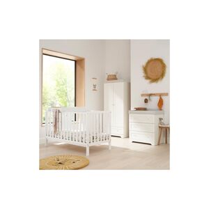 Tutti Bambini Malmo 3 Piece Room Set with Cot Top Changer-White