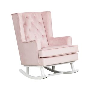Convertible Nursing Rocking Chair-Dusty Pink/White Legs (NEW)