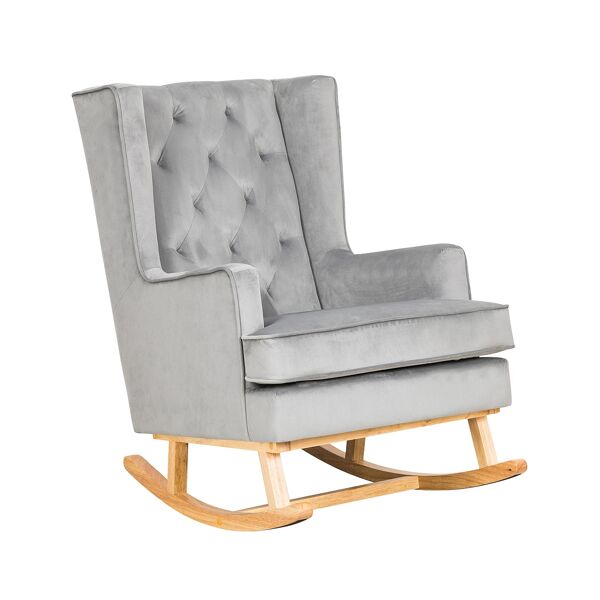 Convertible Nursing Rocking Chair-Quiet Grey/Natural Legs (NEW)
