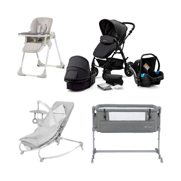 Kinderkraft Moov 12 Piece Complete Nursery Bundle-Black