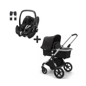 Bugaboo Lynx & Maxi Cosi Pebble Pro Travel System Bundle-Alumini