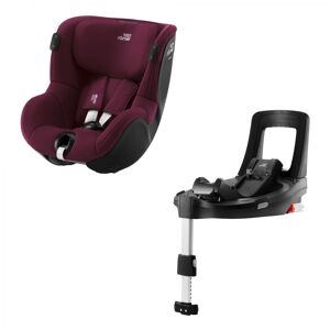 Britax DUALFIX iSENSE Group 0+/1 Car Seat + Base Bundle-Burgundy