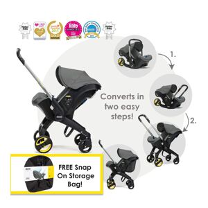 Doona Infant Car Seat Stroller-Storm Grey + FREE Snap-on Storage