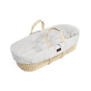 The Little Green Sheep Natural Quilted Moses Basket & Mattress-D