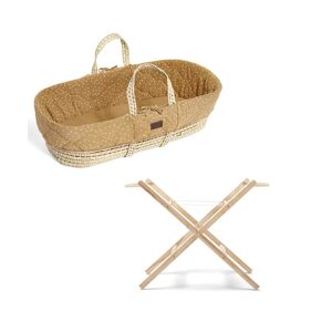 The Little Green Sheep Natural Quilted Moses Basket & Stand Bund