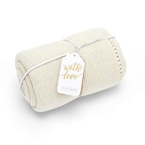 The Little Green Sheep Organic Knitted Cellular Baby Blanket-Lin