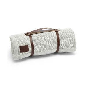 The Little Green Sheep Organic Knitted Fleece Baby Blanket-Dove