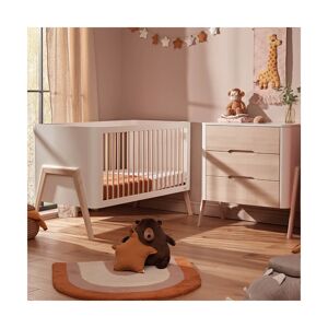 Troll Torsten 2 Piece Cot & Dresser -White/Natural