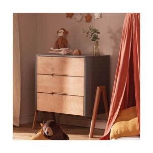 Troll Torsten 3 Drawer Dresser-Grey/Teak