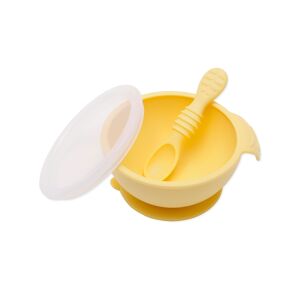 Bumkins First Feeding Set-Bowl With Spoon And Lid-Pineapple