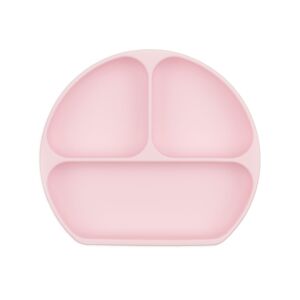 Bumkins Silicone Grip Dish-Pink
