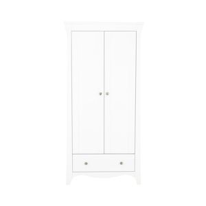 CuddleCo Clara 2 Door Double Wardrobe-White