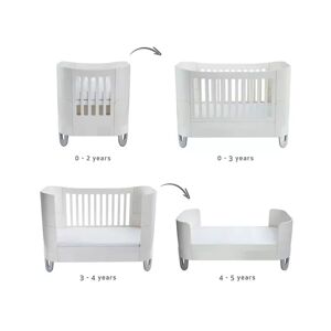Gaia Baby Complete Sleep Cot Bed+/ Mini & Dresser Set-White
