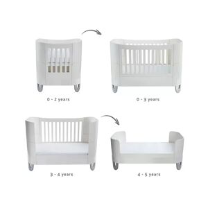 Gaia Baby Complete Sleep Cot Bed+/ Mini & Dresser Set-White