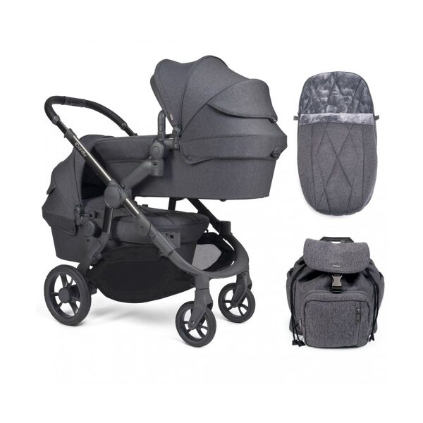 iCandy Orange Twin Pushchair and Carrycot - Dark Slate Marl