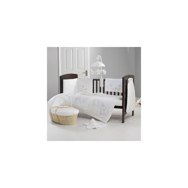 Obaby B Is For Bear Quilt & Bumper 2 Piece Set-White