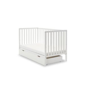 Obaby Bantam Cot Bed & Under Drawer-White