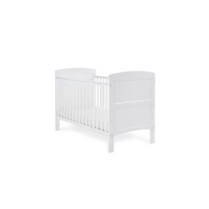 Obaby Grace Cot Bed & Fibre Mattress-White