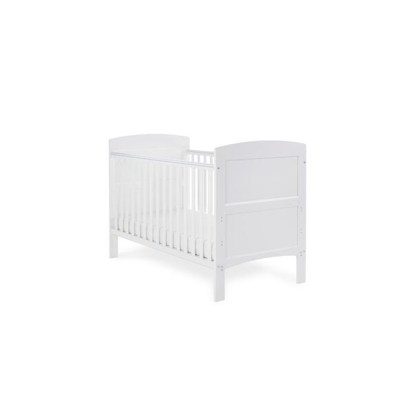 Obaby Grace Cot Bed & Fibre Mattress-White