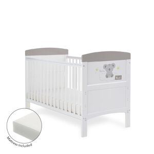 Obaby Grace Inspire Cot Bed & Fibre Mattress-Hello World Koala G