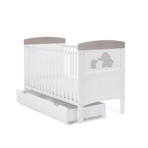 Obaby Grace Inspire Cot Bed & Under Drawer Me & Mini Me Elephant
