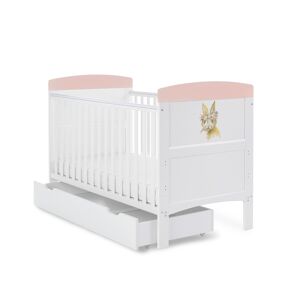 Obaby Grace Inspire Cot Bed & Under Drawer Water Colour Rabbit-P