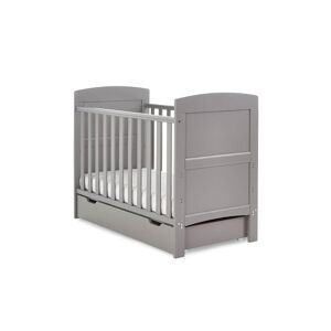 Obaby Grace Mini Cot Bed & Under Drawer-Taupe Grey