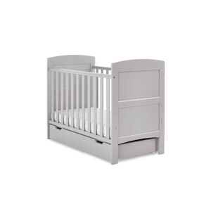 Obaby Grace Mini Cot Bed & Under Drawer-Warm Grey