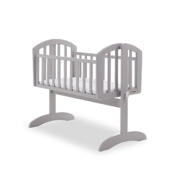 Obaby Sophie Swinging Crib & Mattress-Warm Grey