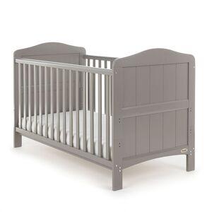 Obaby Whitby Cot Bed & Foam Mattress-Taupe Grey