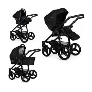 Venicci Soft Black Chassis 3in1 Travel System-Denim Black