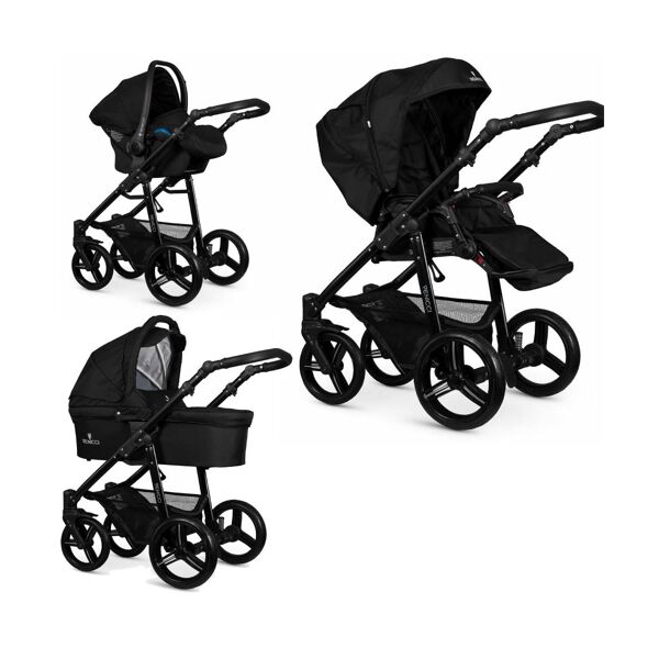 Venicci Soft Black Chassis 3in1 Travel System-Denim Black