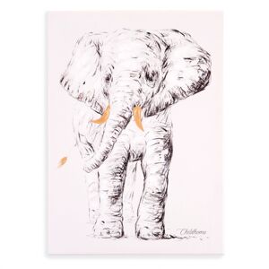 Childhome Elephant Head Oil Painting 30 x 40 cm-Gold