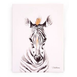 Childhome Zebrea Head Oil Painting 30 x 40 cm-Gold