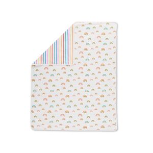 Ickle Bubba Rainbow Dream 100% Cotton Reversible Blanket-Multico